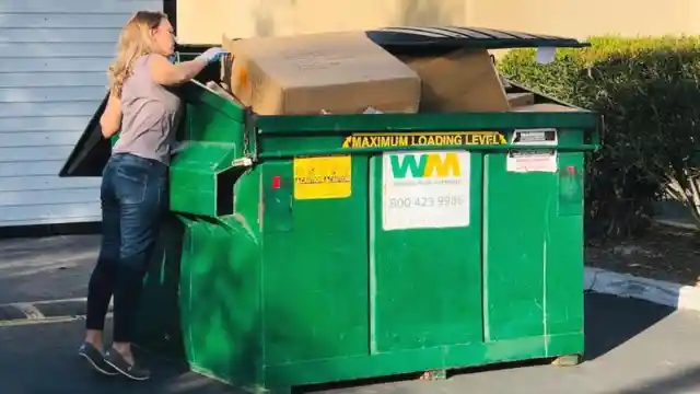 Man Hears Sounds Coming From A Dumpster, Then Sees Something Moving