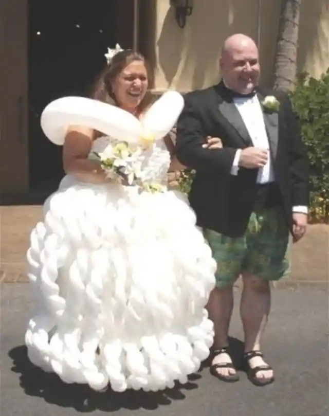 A bride with some additional air
