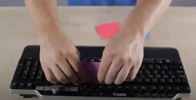 Clean Your Keyboard with Post-it Notes