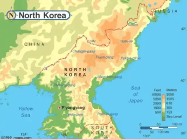 North Korea is about the size of Pennsylvania