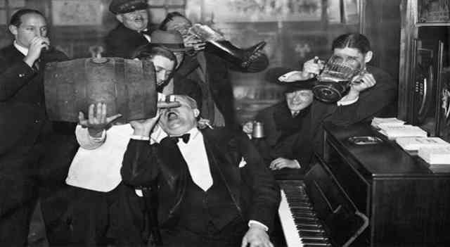 31. Men celebrate the end of prohibition, December 5, 1933.