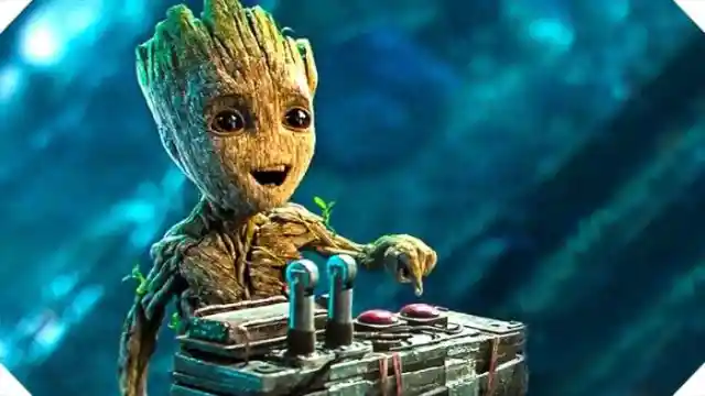 A model of the 10-inch Baby Groot
