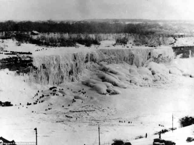 27. Niagara Falls during the great freeze in the winter of 1911.