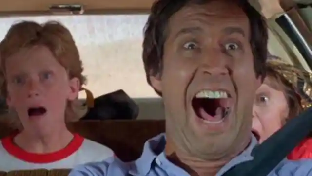 20. Chevy Chase Improvised The Scene Where He Gets Pulled Over After Accidentally Killing Aunt Edna’s Dog
