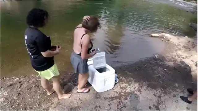 Man Finds A Cooler Floating Down The River And Actually Opens It