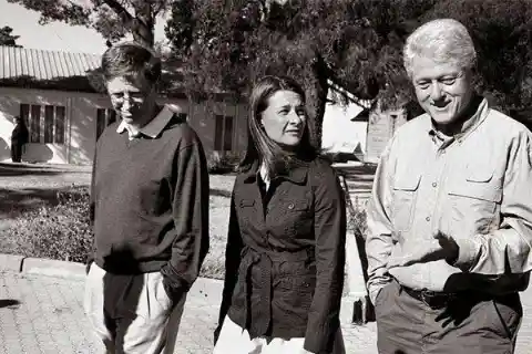 Bill Clinton and George Bush