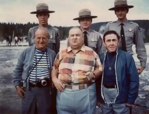 The Three Stooges Posing With Park Rangers, 1969