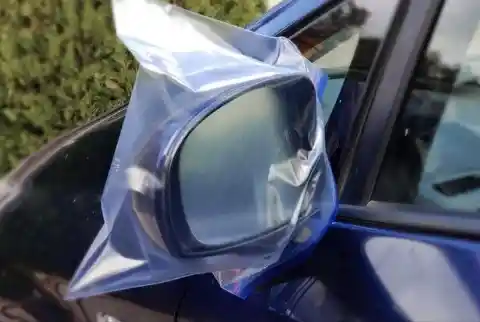 Ziplock Bag on Your Car Mirror