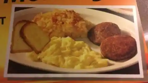 “This restaurant Photoshopped toast onto their breakfast platter on their sign.”