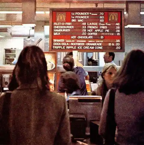 1974 McDonald's menu