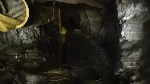 El hombre encuentra una mina de oro en la propiedad, entra y se da cuenta de que ha cometido un gran error