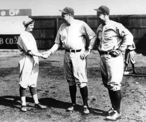 3. The only female in history to strike out Babe Ruth and Lou Gehrig. You go Jackie Mitchell! (1931)
