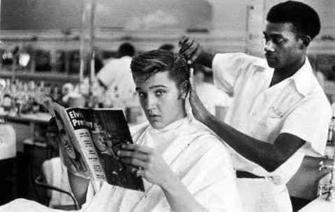Elvis at a Barbershop