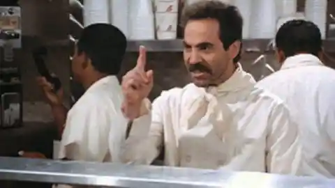 Arguably the most well-known episode 'The Soup Nazi' revolves around a strict owner of a soup stand