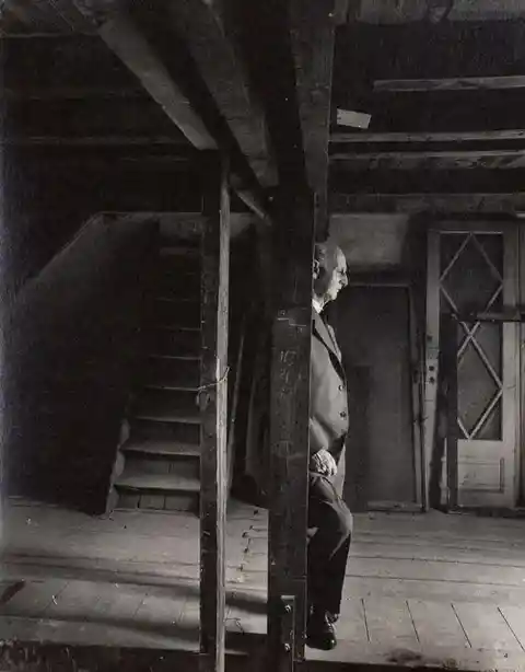 9. Anne Frank’s father Otto, revisiting the attic where they hid from the Nazis. He was the only survivor (1960)